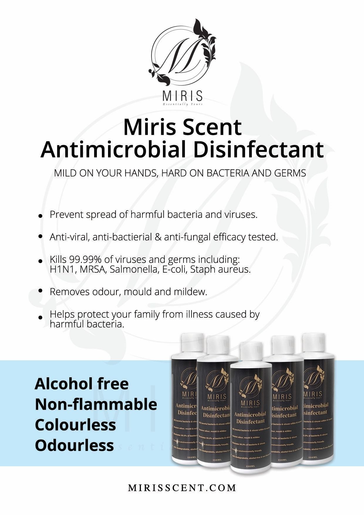 Miris Scent Antimicrobial Disinfectant & Nano Spray Gun